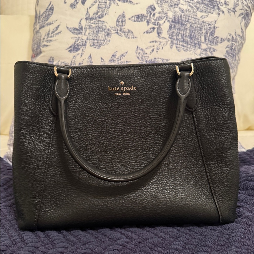 Kate Spade Black Pebbled Leather Tote